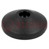 Foot; Base dia: 39mm; polyamide; H: 12.4mm; Mount.hole diam: 10mm