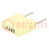 Capacitor: polyester; 100nF; 40VAC; 63VDC; 5mm; ±5%; 7.2x2.5x6.5mm