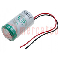 Battery: lithium; 3.6V; D; 17000mAh; non-rechargeable; leads 150mm