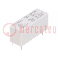 Relay: electromagnetic; SPDT; Ucoil: 12VDC; 10A; 10A/250VAC; PCB