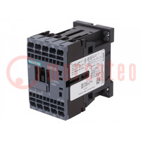 Contactor: 3-pole; NO x3; Auxiliary contacts: NO; 24VDC; 7A; 3RT20