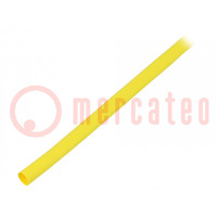 Zsugorcső; ragasztó nélkül,elasztikus; 2: 1; 4,8mm; L: 10m; sárga