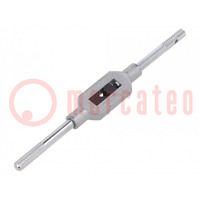 Tap wrench; cast zinc; Grip capac: 1/16"-3/8",G 1/8",M1-M10