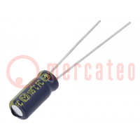 Kondensator: elektrolytisch; low ESR; THT; 15uF; 50VDC; Ø5x11mm