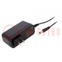 Power supply: switched-mode; mains,plug; 24VDC; 1A; 24W; 85%