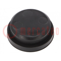 25mm; plugs; Mat: elastomer; Seal Plug DS; black; -20÷80°C; IP54