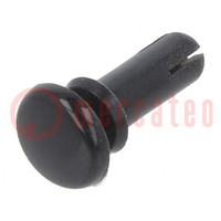 Rivet; polyamide; Rivet diam: 4mm; L.rivet: 10mm; black