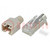 Plug; RJ45; PIN: 8; shielded,with strain relief; gold-plated; grey