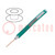 Wire: coaxial; RG59; solid; Cu; PVC; green; 100m; Øcable: 6.1mm