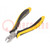 Pliers; side,cutting; ESD; ergonomic handle,return spring; 125mm