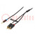 Kabel; Jack 3,5mm stekker,RCA-stekker x2; 0,5m; zwart; PVC
