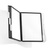 Bemutatótábla-tartó Durable Sherpa fali 10 db-os táblával (5 szürke + 5 fekete panellel)