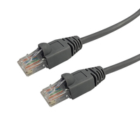 Videk Booted 24 AWG Cat5e UTP RJ45 Patch Cable Grey 15m