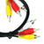 Cablenet 5m Video/Audio 3 x RCA Plug - Plug Black PVC Cable