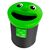Smiley Face Bin 52 Liter, "mixed recycling", VB 719471, Schwarz, Limone