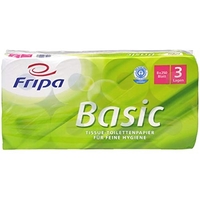 FRIPA 1510805 PAPEL HIGIÉNICO BASIC, DE 2 CAPAS, COLOR BLANCO