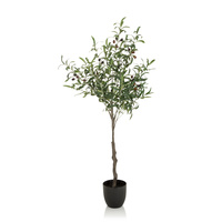 Kunstpflanze / Kunstbaum OLIVE Kunststoff grün 120 cm hjh OFFICE