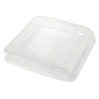 pierre geschirrablaufkorb mit tablett large natural transparent