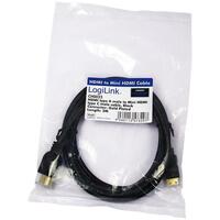 LogiLink HDMI-Kabel Ethernet A -> mini St/St 2.00m sw