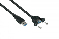Alcasa UK30P-AEA-005S USB-kabel 0,5 m USB 3.2 Gen 1 (3.1 Gen 1) USB A Zwart
