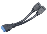 Akasa AK-CBUB09-15BK USB kábel 2 x USB A Fekete