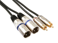 HQ Power PAC150 câble audio 1 m XLR (3-pin) 2 x RCA Noir