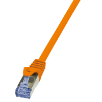 LogiLink 0.25m Cat.6A 10G S/FTP networking cable Orange Cat6a S/FTP (S-STP)