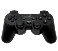Esperanza EG102 accessoire de jeux vidéo Noir USB 2.0 Manette de jeu Analogique/Numérique PC, Playstation 3