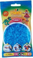 Hama Beads 207-73 Bag 1000 Beads Translucent Blue