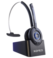 AGFEO 6101543 écouteur/casque Arceau Bureau/Centre d'appels Noir