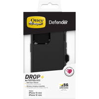 OtterBox Funda para iPhone 13 mini / iPhone 12 mini Defender, resistente a golpes y caídas, Ultra-Rugerizada, Protectora, Testada 4x con estándares Militares anticaídas, Negro