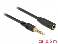 DeLOCK 85627 kabel audio 0,5 m 3.5mm Czarny