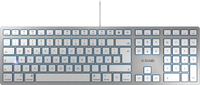 CHERRY KC 6000 SLIM FOR MAC teclado USB QWERTY Inglés de EE. UU. Plata