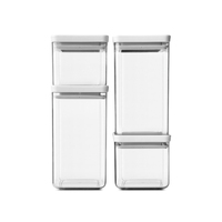 Brabantia Tasty+ Einmachglas Quadratisch Kunststoff Grau, Transparent