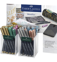 Faber-Castell 160760 markeerstift 60 stuk(s) Brons, Goud, Metallic blue, Metallic green, Metallic pink, Zilver