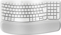 Logitech Wave Keys klawiatura RF Wireless + Bluetooth QWERTY Duński, Fiński, Norweski, Szwecki Biały