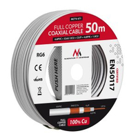 Maclean MCTV-472 kabel koncentryczny RG-6/U 100 m Biały
