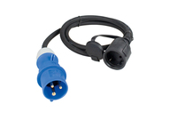 as-Schwabe 60488 power extension 1.5 m 1 AC outlet(s) Indoor/outdoor Black, Blue