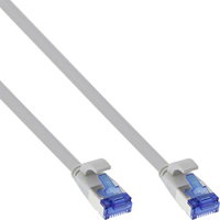 InLine Patch cable flat, U/FTP, Cat.6A, TPE halogen-free, grey, 10m