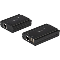 StarTech.com Hub Concentrador Extensor USB 2.0 de 4 Puertos por un Solo Cable Ethernet CAT5e/CAT6 RJ45 - 100m - Juego de Alargador USB - Caja de Metal - Alimentación Externa - 4...