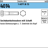 ISO 4014 1.4571 M 12 x 80 A 5 VE=S