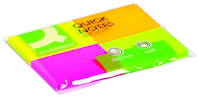 Bloczek samoprzylepny Q-CONNECT Brilliant, notes, 38x51mm, 4x50 kart., neonowe