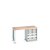 Produktbild - cubio Werkbank mit Schubladenschrank, 5 Schubladen, Fuß, Multiplex-Platte
