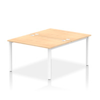 Impulse Bench B2B 2 Person 1200 White Frame Office Bench Desk Maple