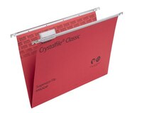 Rexel Crystalfile Classic Foolscap Suspension File Manilla 15mm Red (Pack 50)