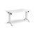 Rectangular folding leg table with silver legs and curved foot rails 1400mm x 80