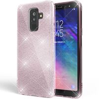 NALIA Glitter Case compatible with Samsung Galaxy A6 Plus, Ultra-Thin Mobile Sparkle Silicone Back-Cover, Protective Slim Shiny Protector Skin, Shockproof Crystal Gel Bling Bump...