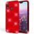Huawei P20 Lite Hülle Handyhülle von NALIA, Glitzer Silikon-Case Back-Cover Rot