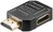 HDMI™-Winkeladapter 270° horizontal, 4K @ 60 Hz, vergoldet, Schwarz - HDMI™-Buchse (Typ A) > HDMI™-S