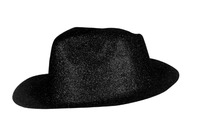 chapeau tribly en pvc à  paillettes noir